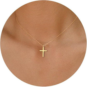 【New Hot】Golden Cross Pendant Necklace, Stylish And Elegant, Suitable For Daily Wear Or As A Gift, Mother's Day Special Recommendation