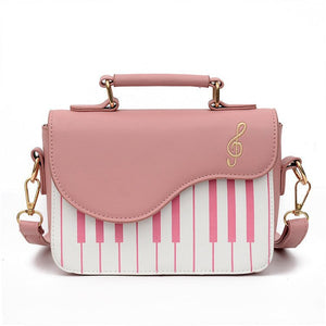 Piano Print Music Embroidered Bag