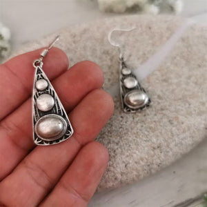 Retro Geometric Triangle Earrings