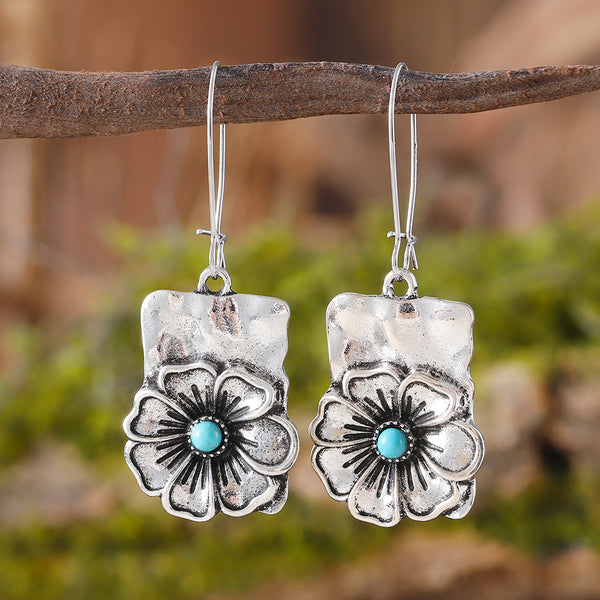 Turquoise Flower Earrings