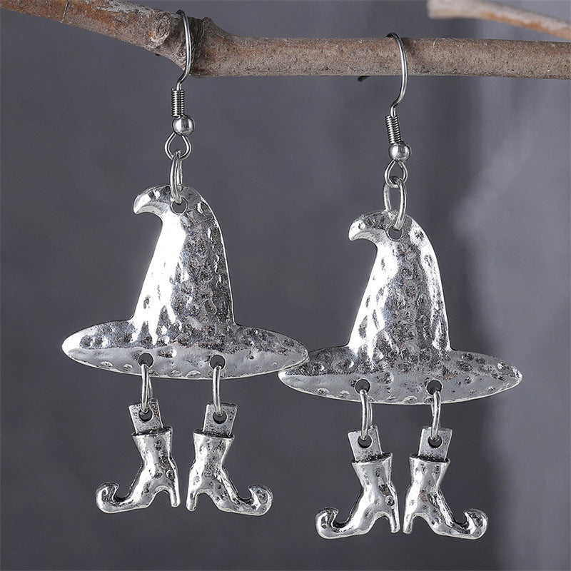 Old Cowboy Hat Shoes Earrings