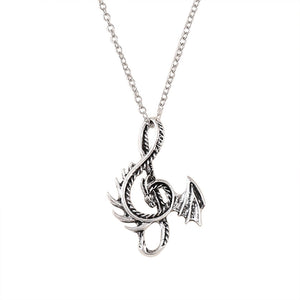 Alloy Note Dragon Necklace