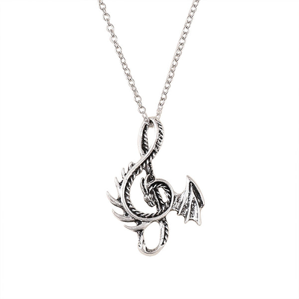 Alloy Note Dragon Necklace