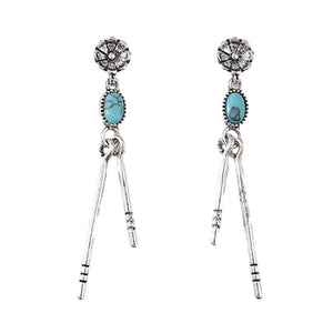 Turquoise Tassel Earrings