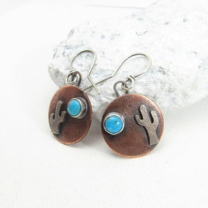 Disc Turquoise Earrings