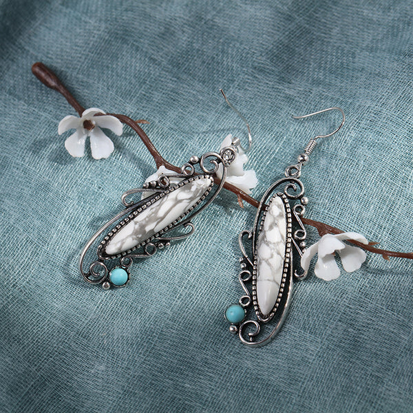 White Turquoise Earrings
