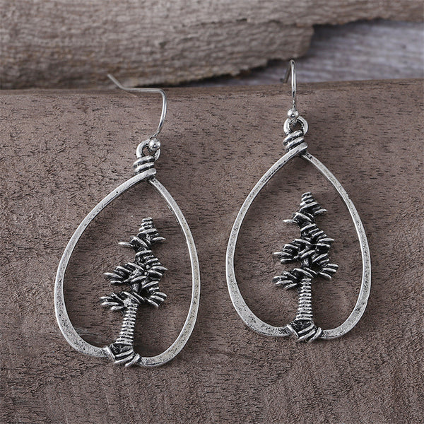Ethnic Style Pine Tree Dangle Earrings