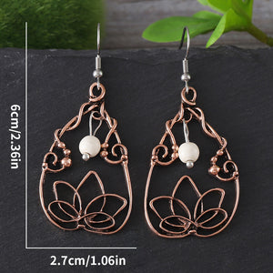 Simple Floral Line Wrap Earrings