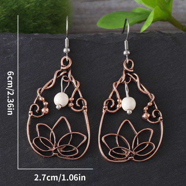 Simple Floral Line Wrap Earrings