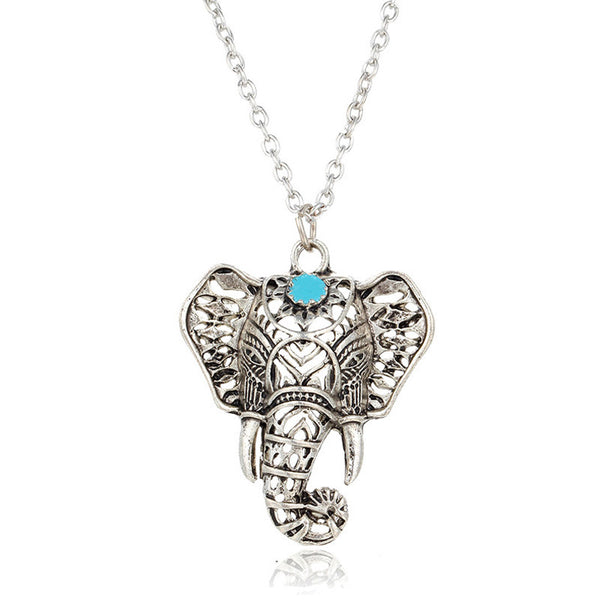 Imitation Thai Silver Mascot Elephant Necklace
