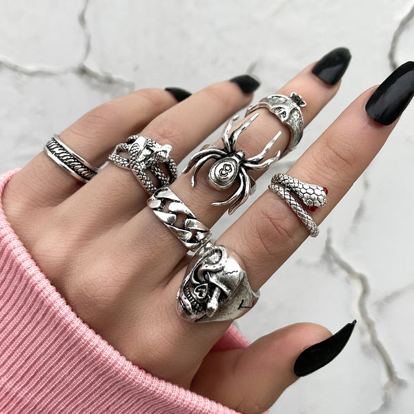 Metallic Dark Style Trendy Hip Hop Ring