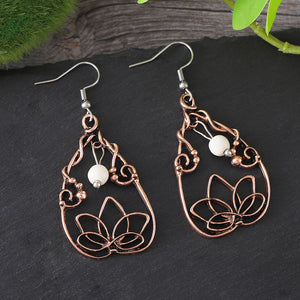 Simple Floral Line Wrap Earrings