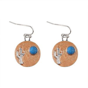 Disc Turquoise Earrings