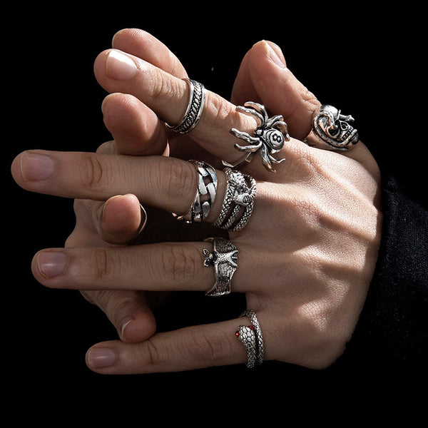 Metallic Dark Style Trendy Hip Hop Ring
