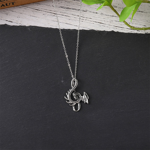 Alloy Note Dragon Necklace