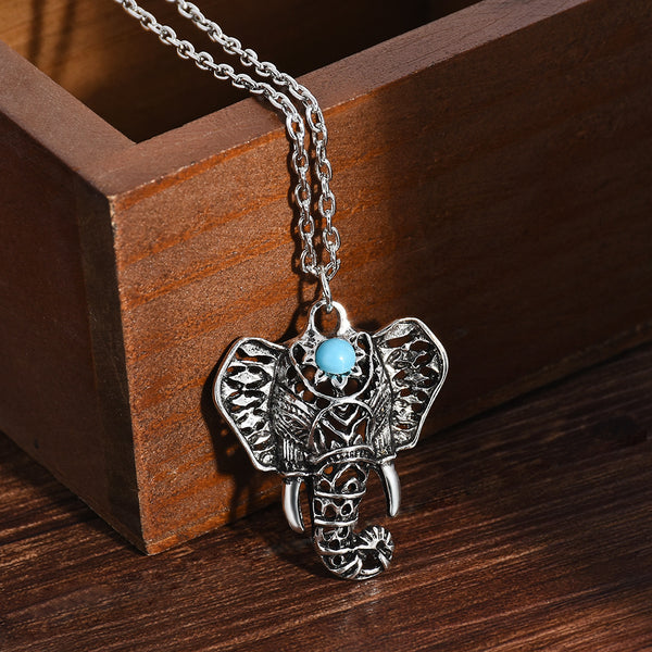 Imitation Thai Silver Mascot Elephant Necklace