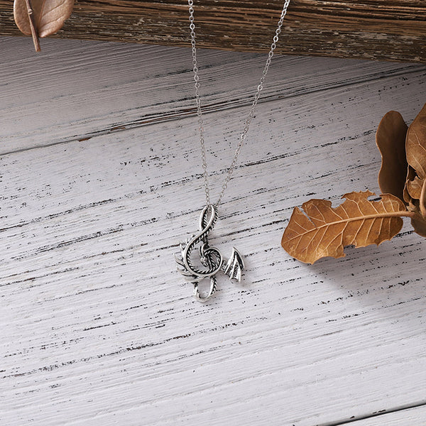 Alloy Note Dragon Necklace