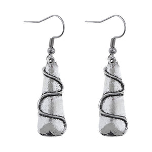Square Curve Long Earrings