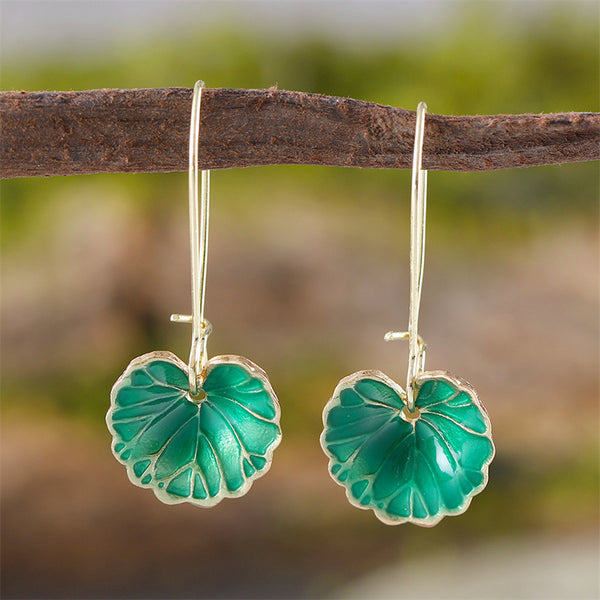 Boho Turquoise Lily Long Earrings