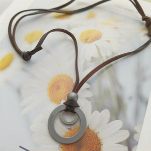 Double Cowhide Necklace