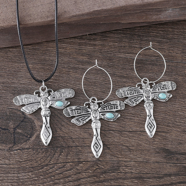 New Vintage Simple Turquoise Dragonfly Jewelry