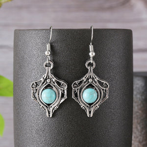 Gemstone Wrap Around Dangle Earrings