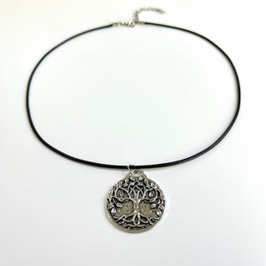 Personalized Tree Flower Line Pendant Necklace