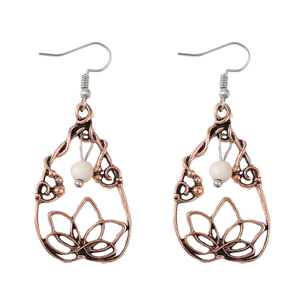 Simple Floral Line Wrap Earrings