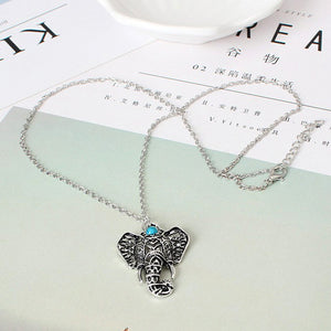 Imitation Thai Silver Mascot Elephant Necklace