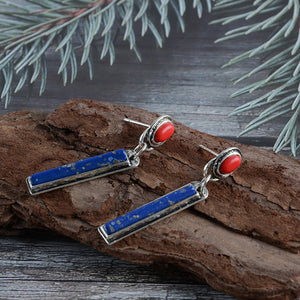 Bohemian Style Colorful Turquoise Dangle Earrings