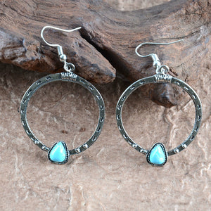 Classical Ethnic Style Inlaid Turquoise Earrings