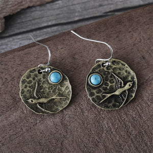 Simple Geometric Round Dangle Earrings