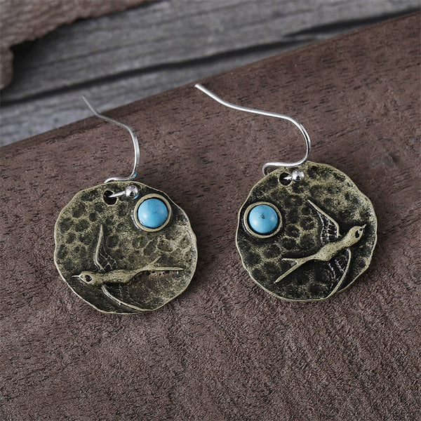 Simple Geometric Round Dangle Earrings