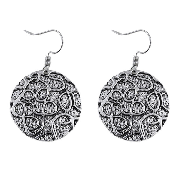 Ethnic Style Eight Intertwined Flower Earrings