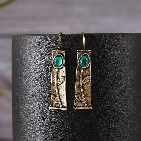 Jasper Emerald Earrings
