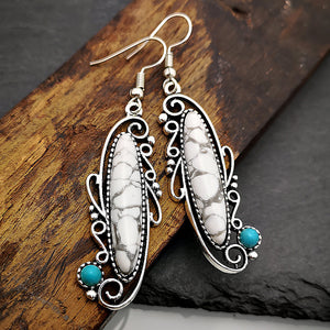 White Turquoise Earrings