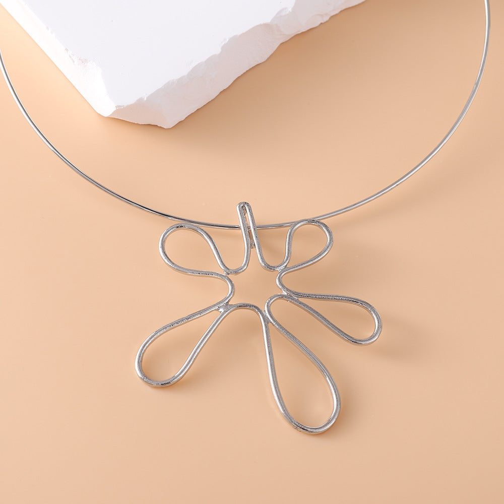 Flower Earrings Necklace Set