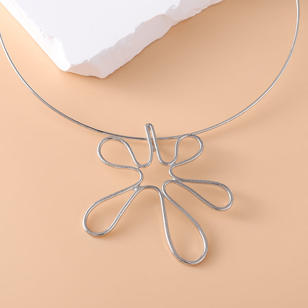 Flower Earrings Necklace Set