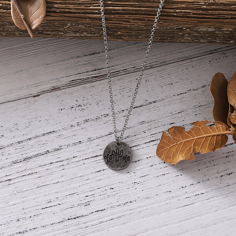Cactus Pendant Necklace