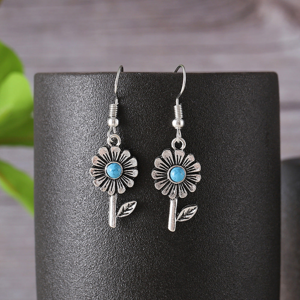 Vintage Flower Dangle Earrings