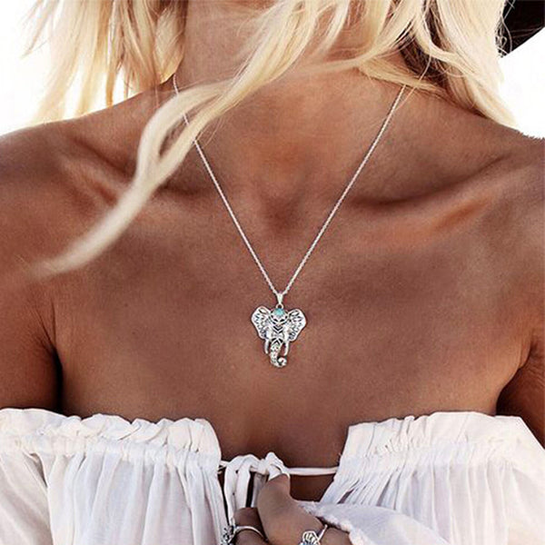 Imitation Thai Silver Mascot Elephant Necklace