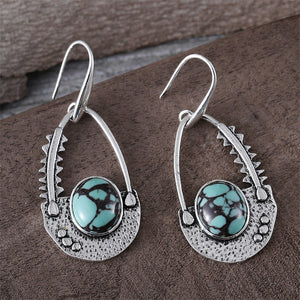 Round Gemstone Ethnic Earrings
