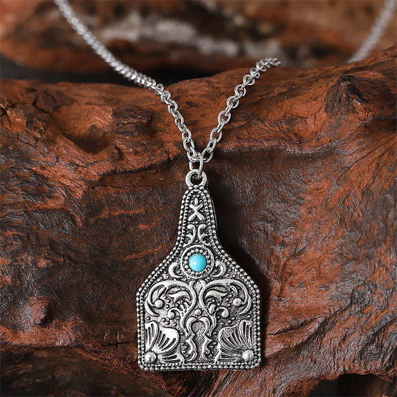 Vintage Floral Turquoise Necklace