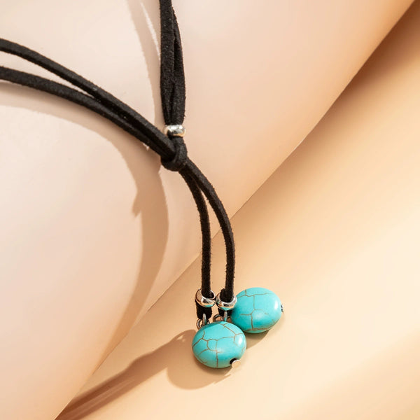 Simple Ethnic Style Geometric Double Layers Adjustable Versatile Necklace