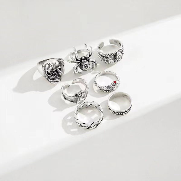 Metallic Dark Style Trendy Hip Hop Ring