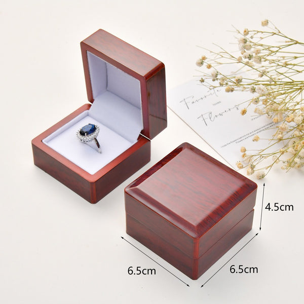 Luxury Lacquered Wood Ring Box