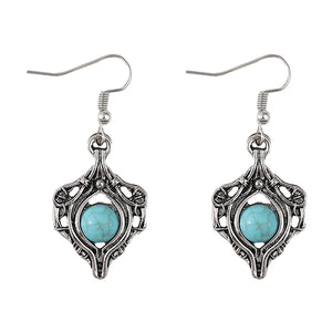 Gemstone Wrap Around Dangle Earrings