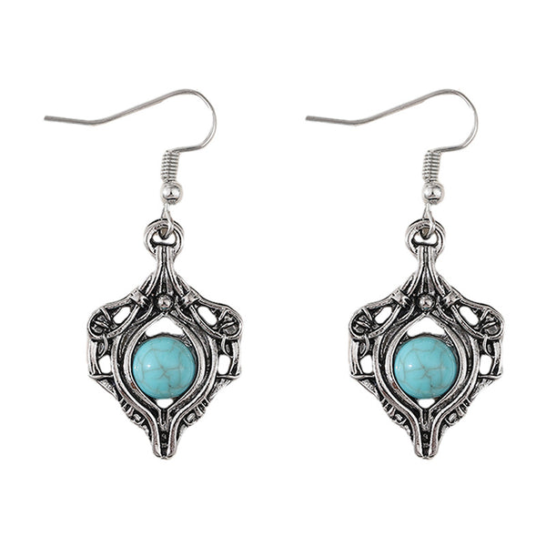 Gemstone Wrap Around Dangle Earrings