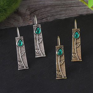 Jasper Emerald Earrings