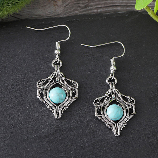 Gemstone Wrap Around Dangle Earrings